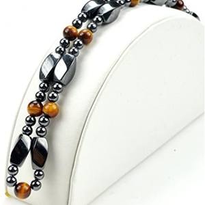 Collier en hématite magnétique, bijoux pour hommes et femmes, perle torsadée, œil de tigre, pierres précieuses, nouvelle mode, - Product Image 2