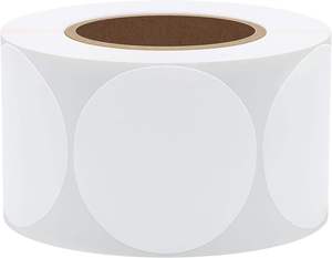Wholesale Custom 2 Inch Round Direct Thermal Label Roll Waterproof Vinyl Self Adhesive Sticker Personalized Logo Printing FAC