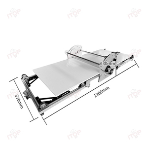 स्टेनलेस स्टील टेबल टॉप पिज्जा क्रॉइसेंट पेस्ट्री आटा शीटर रोलर मशीन प्यूफ पेस्ट्री मशीन - Product Image 1