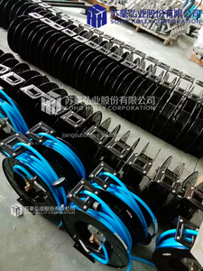 Enrouleur de tuyau d'air 15 <span class=keywords><strong>M</strong></span> rétractable automatiquement 3/8 "pouces X <span class=keywords><strong>50</strong></span> 'pied Max 300PSI le plus long jamais hybride polymère tuyau industriel cadre en acier bobine - Product Image 5