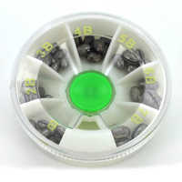 Boîte en plastique blanc emballage haricot forme plomb plomb fendu tir pour accessoire de matériel de pêche