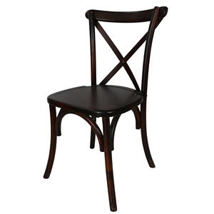 Chaise à dossier croisé en bois antique massif <span class=keywords><strong>pour</strong></span> repas, banquets, extérieur et <span class=keywords><strong>villa</strong></span>, <span class=keywords><strong>location</strong></span> de haute qualité <span class=keywords><strong>pour</strong></span> mariages et restaurants - Product Image 1