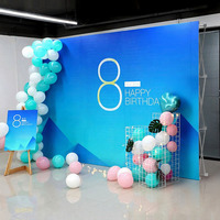 Expositor Desplegable de Aluminio con Fondo de Malla Plegable, Pantalla de 10x10 pies, Personalización de Impresión Digital Moderna