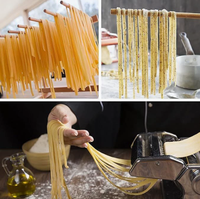 Séchoir à pâtes en bois, support pliable en bois naturel pour sécher les pâtes fraîches faites maison