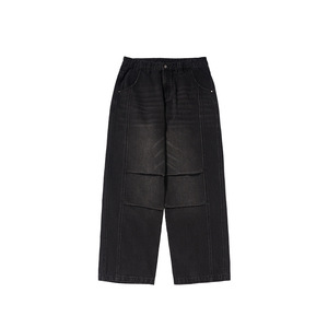 Jeans Holgados de Corte Recto Personalizados para Hombre, Estilo Vintage, Otoño-Verano, 100% Algodón, Secado Rápido, Casual - Product Image 6