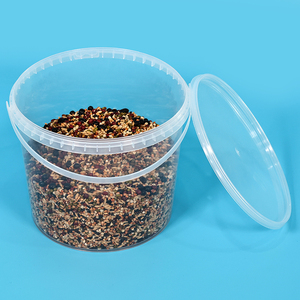 Bán buôn 500ml cấp thực phẩm nhựa trong suốt xô với nắp tùy chỉnh - Product Image 2