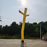 Danseur gonflable jaune avec impression de logo personnalisé pour la publicité extérieure, la promotion et la diffusion de la nouvelle marque