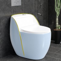 WC monobloc en céramique de luxe, design œuf, multicolore, pour salle de bain