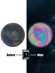 Holographic Glowing Reflective <strong>Football</strong> Size 4/5 Soccer Ball <strong>Light</strong> <strong>up</strong> Camera Flash Holographic Soccer Ball - Product Image 3