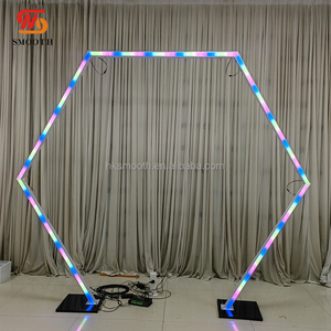 SMOOTH <b>Wedding</b> Events Party Entrance Pathway Aisle Decoration RGB Light LED Hexagon <b>Arch</b> With Remote Control - Product Image 2