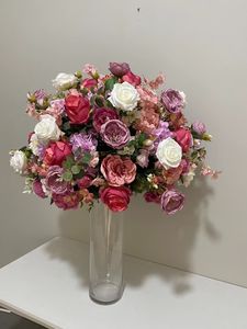 SF mor çiçek topu özelleştirilmiş mor çiçek topu centerpiece dekoratif ipek mor düğün çiçek düğün için en önemli parçalar - Product Image 6