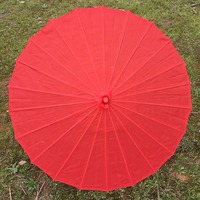 Parapluie décoratif de style ancien en soie unie et papier huilé, avec 24 baleines en bambou, pour la danse Hanfu et la décoration intérieure