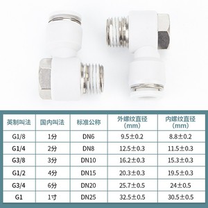 Qingze Pneumatic <b>Connector</b> Plastic <b>Quick</b> Plug Fittings 90 Degree Elbow DN6 DN8 DN10 DN15 DN20 For Air Hose - Product Image 1
