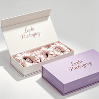 Boîte d'emballage magnétique pour cheveux avec logo personnalisé, recyclable, luxe, cadeau beauté, boîte rigide à couvercle rabattable en papier avec insert