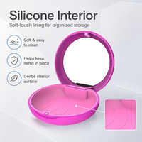 Boîte de rangement magnétique OEM pour aligneurs dentaires, personnalisable avec logo, en PC et silicone, conteneur orthodontique, fourniture directe usine