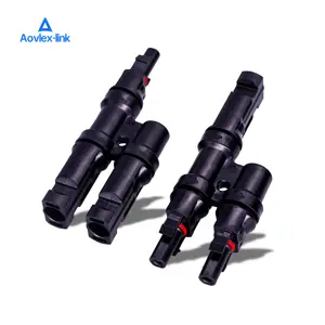 1 to 2 T Branch IP67 Waterproof T Type Male to Female PV Cable for Solar Panels Solar Connector