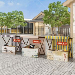 Tùy chỉnh hiện đại ngoài trời kim loại cửa hàng Quà Tặng <span class=keywords><strong>kiosk</strong></span> x Khung bán lẻ gian hàng trưng bày gian hàng kệ với tán đỏ và quầy Trắng - Product Image 2