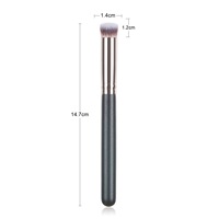 HMU Dropship Noir et Argent Pinceau de Maquillage Cosmétique Vegan Luxe Sans Cruauté Cheveux Synthétiques Fond de Teint Pinceau de Contour
