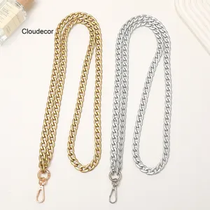 New Matte Acrylic Cellphone Chain Strap Silver Mobile Phone Case Shoulder Lanyard Gold Smart Phone Crossbody Chain 120cm
