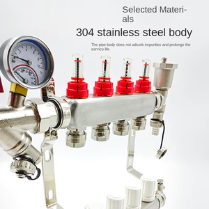 <strong>HVAC</strong> Floor Heating Manifold Automatic Deflation Valve <strong>Flow</strong> <strong>Meter</strong> 230V for Hotel Use Modern Design Hydronic System Easy 1-Year - Product Image 6
