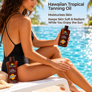 Huile de Bronzage Tropicale Dorée à la Noix de Coco, Enrichie et Nourrissante en Profondeur pour Peaux Sèches, Non Collante, Grand Format – Meilleure Vente - Product Image 2