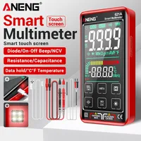 Multimètre numérique intelligent ANENG 621A, 9999 comptes, True RMS, écran tactile, rechargeable, Type-C, testeur NCV AC/DC