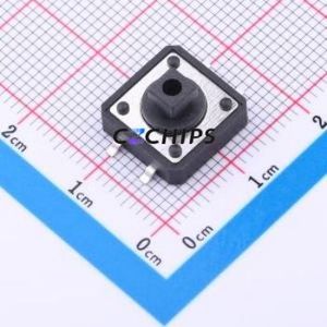 TS-KG03ST-BB73F Tactile Switch SMD-4P,12x12mm Switch Single Pole Single Throw Rectangle Button 2.5N Vertical Mount - Product Image 1