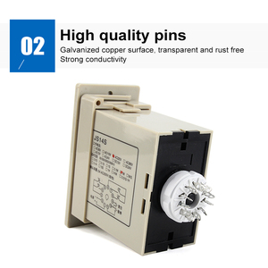 시간 릴레이 JS14S AC 220V 380V 지연 타이머 소켓 기초를 가진 0.01s-999H DPDT 디지털 풀그릴 타이머 - Product Image 4