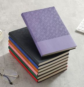 Cuaderno de Cuero Suave con Patrón Geométrico, Diseño Simple y Elegante, de Alta Calidad, Grueso, para Negocios, Oficina, Reuniones - Product Image 5