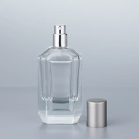 Flacon de parfum en verre transparent de 100 ml à fond épais, écologique, avec pompe pulvérisatrice et diffuseur à bâtonnets – Logo personnalisé par marquage à chaud pour les soins de la peau