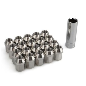 Écrous de roue M12 M14 en acier inoxydable 304, hexagonaux, longueur 19 mm 35 mm, trou aveugle pour remplacement et réparation de roues - Product Image 1