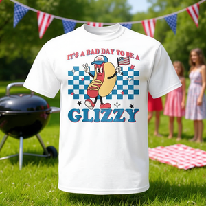 C'est une mauvaise journée pour être un t-shirt Glizzy 4th of July Hot Dog pour femmes. - Product Image 1