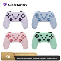Nouvelle manette de jeu sans fil BT Private X6 à double vibration haptique pour PC/Android/iOS/