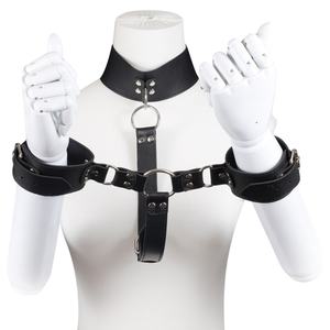 Kit de Restricción de Cuello a Muñeca para Adultos, Tras las Manillas, Bondage Sexy, BDSM, Fetiche, SM, Negro, COKELIFE - Product Image 2