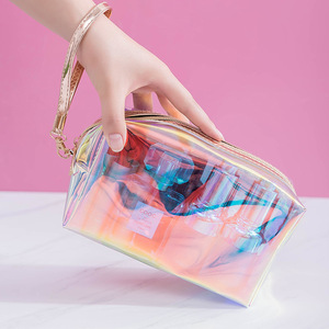 Bolsa de Cosméticos Transparente de Alta Calidad para <span class=keywords><strong>Mujer</strong></span>, con Cierre de Cremallera, Resistente al Agua, Organizador de Maquillaje, Bolsa de Almacenamiento para Artículos de Aseo - Product Image 2