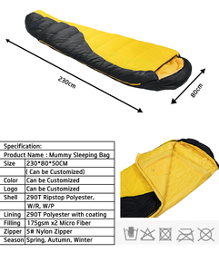 Oem cina all'ingrosso <span class=keywords><strong>giallo</strong></span> 3 stagioni <span class=keywords><strong>sacco</strong></span> <span class=keywords><strong>a</strong></span> <span class=keywords><strong>pelo</strong></span> per campeggio leggero - Product Image 6