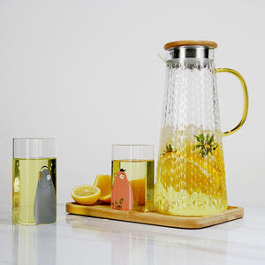 AIHPO3-Alto jarra de vidrio de borosilicato, jarra de agua fría con tapa para bebidas frías y calientes, novedad de 2023, venta al por mayor - Product Image 6