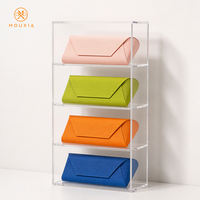 Étui à lunettes pliable fait main, boîte à lunettes rayée colorée avec doublure douce, pochette de protection pour lunettes de voyage