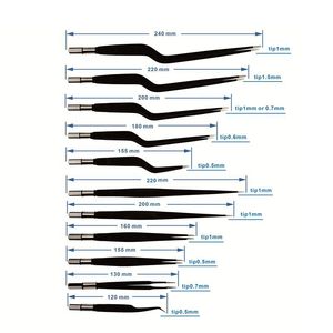 Pinces bipolaires antiadhésives EMSLIFE à pointe argentée 130 mm/160 mm/200 mm/220 mm, alimentées par l'électricité, certifiées CE pour l'électrocoagulation - Product Image 3