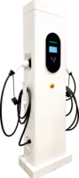 TARY Nouvelle borne de recharge rapide sur pied à double pistolet 22 kW pour véhicules électriques, station de charge murale AC 220 V