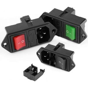Módulo de entrada de corriente CA X328 Cul Tuv Cqc Serie 0717-2s, interruptor de entrada doble con fusibles reemplazables de 10A 250V IEC C14 - Product Image 1