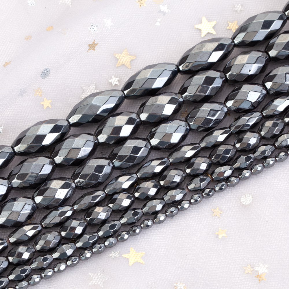 Faceted Rice Shape Hematite