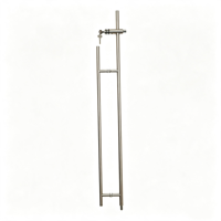 Poignée de porte en verre verticale longue en acier inoxydable 304 avec serrure à clé, poignée de sécurité pour porte d'entrée en verre de magasin commercial