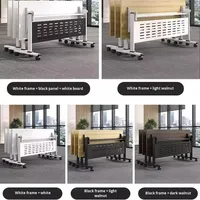 Chaise de bureau moderne multifonctionnelle pour la formation Table rabattable connectable Longue roue mobile pliable pour la formation