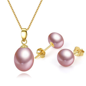 925 <strong>Silver</strong> Natural Real Freshwater <strong>Pearl</strong> Jewellery Set Fresh Water Cultured <strong>Pearl</strong> <strong>Necklace</strong> and Earring Jewelry Set for Women - Product Image 6