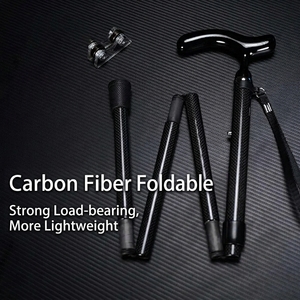 Bastón Telescópico Plegable de Fibra de Carbono de Alta Resistencia, Punta de Goma Ultraligera, Bastón de Senderismo para Personas Mayores - Product Image 4