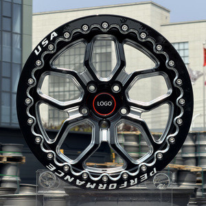Hochleistungs-Schmiedefelgen mit Beadlock 5x4,5 5x120 5x5 Tragfähigkeit 2200 lbs Passend für Camaro, Challenger, <span class=keywords><strong>Hellcat</strong></span> & Mehr - Product Image 5