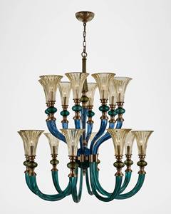 Candelabro de metal plateado moderno con bolas de vidrio transparente irregulares, decoración artística para salas de estar - Product Image 3