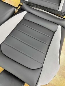 Housse de siège complète en cuir de luxe vermillon personnalisée, compatible avec <span class=keywords><strong>Tiguan</strong></span>, Passat, Lavida, CC, Golf, Polo, Accord, Jetta, Bora - Product Image 3