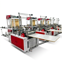 Machine de fabrication de sacs en plastique PE PP à fond scellé 4 lignes pour sacs de courses et sacs à pain HSXJ-1000